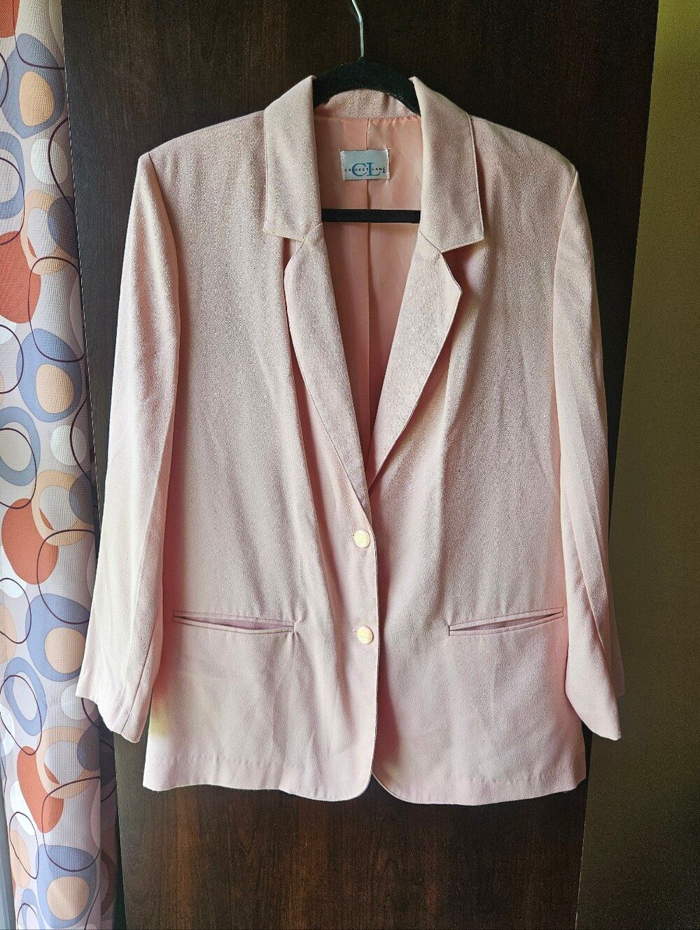 Cricket Lane Classic Women's Blazer Jacket - Blush Pink Size 10